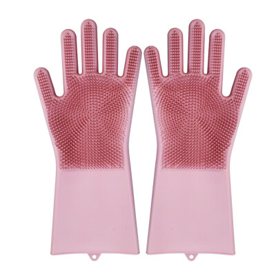 

Siaonvr Magic Reusable Silicone Gloves Cleaning Brush Scrubber Gloves Heat Resistant GN