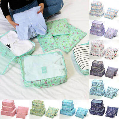 

6Pcs Clothes Underwear Socks Packing Travel Luggage Organizer Bag Cube Storage