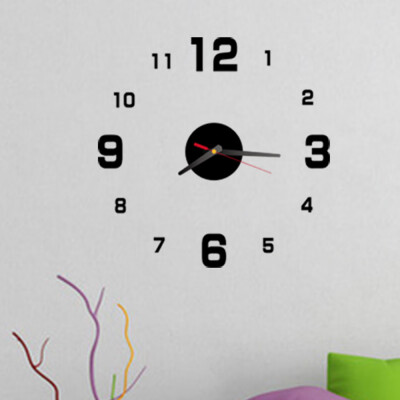 

Gobestart Fashion Acrylic DIY Self Adhesive Interior Wall Creative Decoration Clock