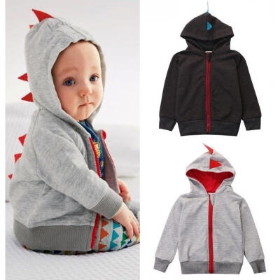 

Fashion Baby Infant Kid Boys Dinosaur Zipper Long Sleeve Top Jacket Coat Hoodie