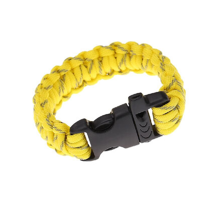 

Multi-color Paracord Parachute Cord Emergency Kit Survival Bracelet Rope with Whistle Buckle Outdoor Camping