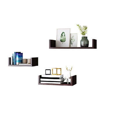 

U-Shaped Wall Shelves Wall Mounted Floating Hanging Book Shelves Storage Racks Bookcases Set of 3 for Wall Bedroom Living Room