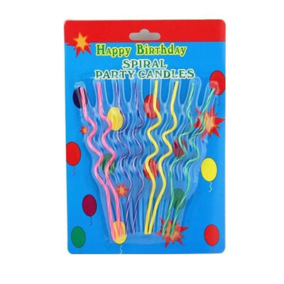 

Spiral Birthday Candles Novel Candles Fun Primary Fashion Creative Colorful Coil Candle 4 Colors-pink blue yellow green