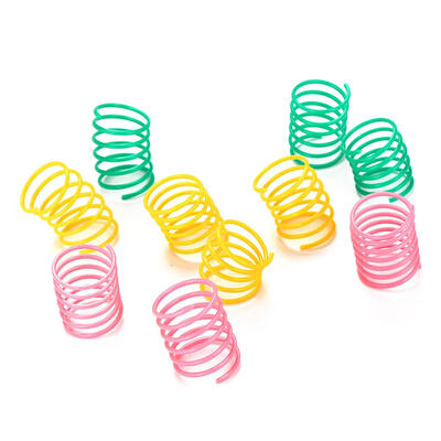 

10pcs Pet Cat Toy Plastic Flexible Spring Cats Interactive Teasing Toys