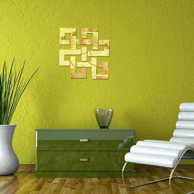 

〖Follure〗3D Mirror Acrylic Vinyl Removable Wall Sticker Home Decor Art DIY Gold