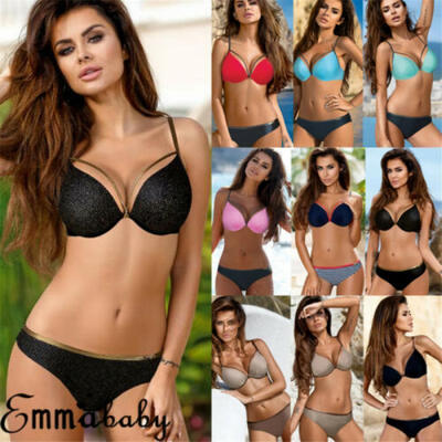 

Women Bikini Set Swimsuit High Waist Ladies Bathing Suit Swimwear Beachwear