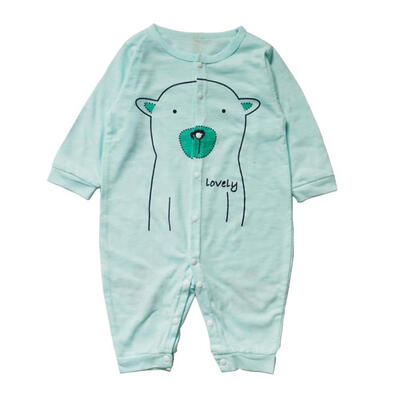 

Cute Animal Print Newborn Baby Romper Cotton Infant Fashion Oblique Buttons