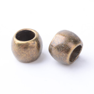 

Tibetan Style Alloy European Beads Large Hole Beads Rondelle Cadmium Free & Nickel Free & Lead Free Antique Bronze 7x6mm