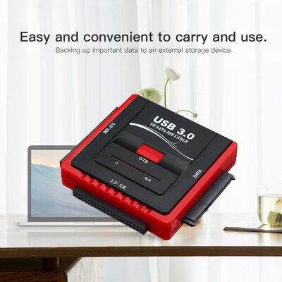 

USB 30 To SATAIDE Adapter Hard Drive Converter for Universal 2535 HDDSSD Hard Drive Disk With Power Supply