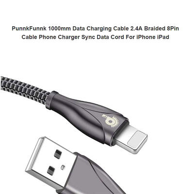 

1M 24A Nylon Braided USB To Type-C Micro USB Lightning Charging Data Sync Cable Line-Type-C 1m