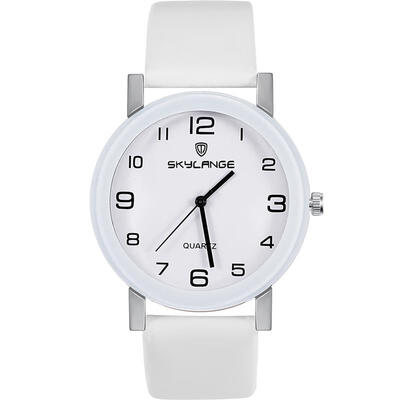 

Hot Design Leather Strap Watch Elegant Quartz Wristwatch Men Women Clock Black & White Brief Unisex Watches Analog Male Relojes