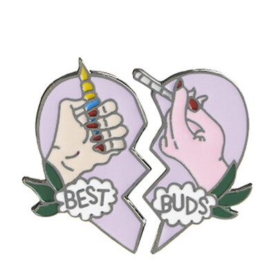 

Lighter Alloy Dripping alloy brooch Love Lighter Cigarette personality two love Brooch Fashion enamel