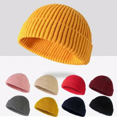

NEW Unisex Men Women Beanie Hat Warm Ribbed Winter Turn Ski Fisherman Docker Hat