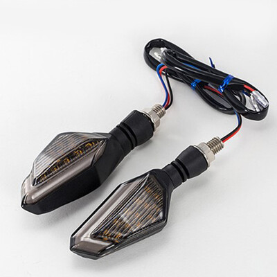 

2Pcs Motorcycle 12V LED Signal Light DRL Blue & Yellow Warning Lamp 3000K New