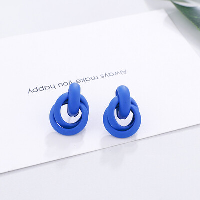

Flashbuy Metal Twist Stud Earrings For Women Geometric Gold Jewelry Alloy Earrings Multicolour Girls Fashion Wedding Accessories