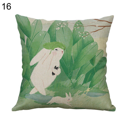 

Cartoon Easter Rabbit Pillow Case Sofa Waist Throw Cushion Cover Home Decor