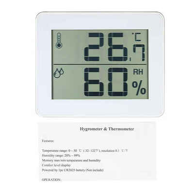 

Desk Digital Display Temperature Humidity Meter Office Home Indoor Outdoor Thermometer Hygrometer Room Comfort Level Display