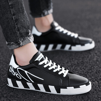 

Individual graffiti white shoes mens summer breathable casual shoes Joker Korean autumn student white tide shoes