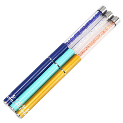 

Toponeto 3 PCS UV Gel Pen Nail Art Carving Pen Brushes Acrylic Handle Salon Tool