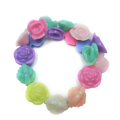 

1 Piece Rose Flower Girl Kid Lovely Jewelry Pretty Children Bead Bracelet