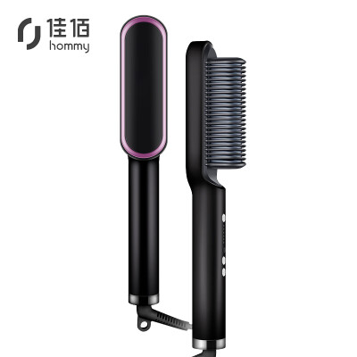 

Jiayi straight hair comb plywood straightener buckle dual-use electric hair curler female automatic lazy egg roll big curler comb is straight straight dual-use black