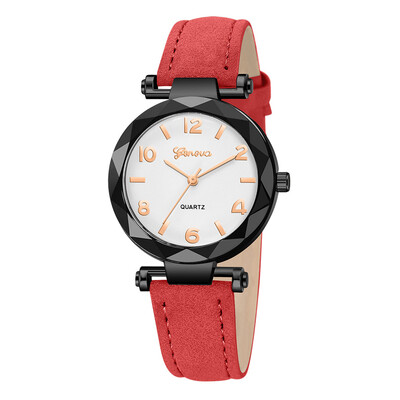 

Hot Sale Women Watches Roman Numerals Dial Ladies Quartz Wristwatch Irregular Casual Leather Strap Fashion Geneva Clock Female 5