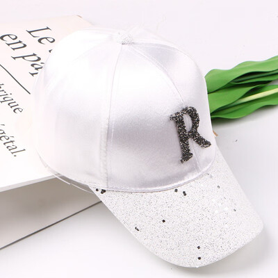 

Korean version of the hat womens letter embroidered cap spring - summer sports sun cap baseball cap 100 curved brim cap tide
