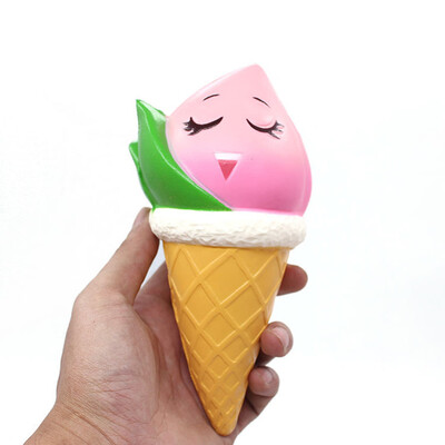 

YIWULAPeach Ice Cream Jumbo Scented Super Slow Rising Kids Toy Stress Reliever Toy