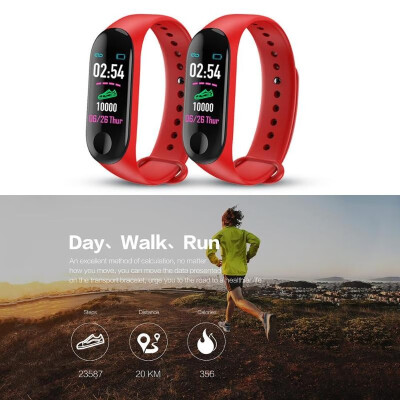 

M3 Blood Pressure Oxygen Heart Rate Monitor IP68 Waterproof Smart Bracelet