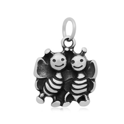 

Bees 316 Stainless Steel Pendants Antique Silver 20x18x4mm Hole 5mm