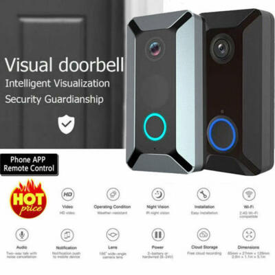 

720P HD WiFi Wireless Video Doorbell 2-Ways Talk Smart Door Bell Security Camera
