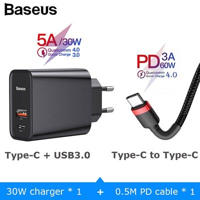 

Baseus PD 30 60W Type-c To C USB Cable for Huawei Xiaomi QC 40 quick Charging Cable for Macbook Support data transmission