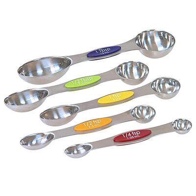 

5pcsset Stainless Steel Double Head Magnetic Measuring Spoons Baking Scale