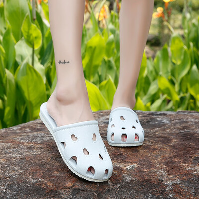 

Rose Womens Summer Slippers Baotou Cave Breathable Plastic Non-slip Beach Shoes