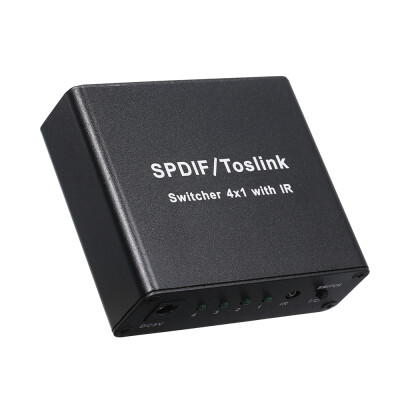 

SPDIF TOSLINK Digital Optical Audio 41 Switcher with IR Remote Control