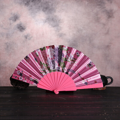 

Siaonvr Best Chinese Style Dance Wedding Party Lace Silk Folding Hand Held Flower Fan