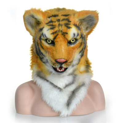 

New Hot Mask Halloween Party Full Face Horrible Animal TigerLion Head Mask Props for Masquerade Halloween Masks Party Supplies