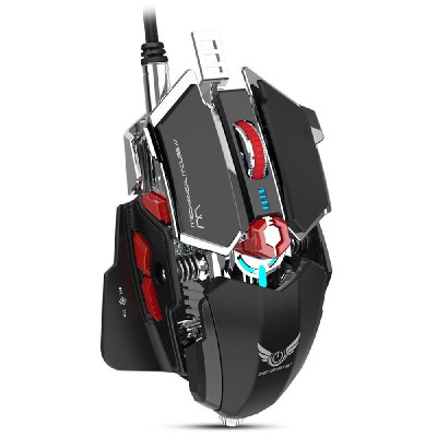 

Zerodate LD-MS500 Professional Mechanical Gaming Mouse Ergonomic Game Mice Adjustable 4000DPI RGB Breathing LightBlack