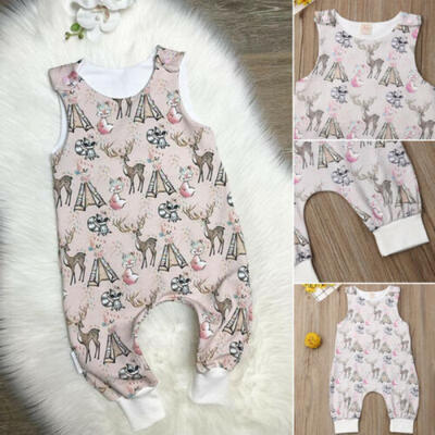 

US Newborn Toddler Baby Girl Boy Romper Jumpsuit Outfits Cartoon Summer Clothes