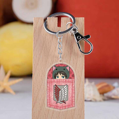 

Attack On Titan Anime Acrylic Double-sided Transparent Keychain Cute Pendant