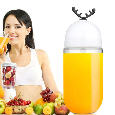 

Tailored Christmas Antlers Milk Tea Juice Bottle Brief Cute Milk Juice Plastic Cup