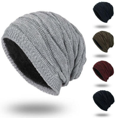 

Winter Warm Unisex Women Men Hat Slouch Baggy Hat Beanie Ski Knitted Thick Cap