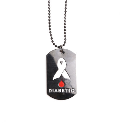 

1 Pc High Quality Medical Alert Diabetic Dog Tag Pendant Necklace