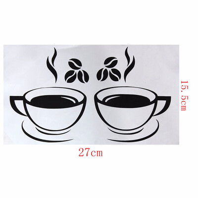 

Beautiful Coffee Mugs Tea Coffee Art Decal Wall Stickers Kitchen Restaurant Pub Decor