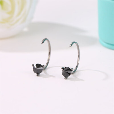 

Woman Fashion Zircon Steel Barbell Cartilage Helix Lip Earring Stud