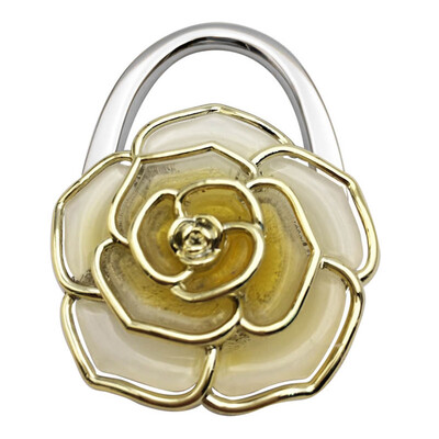

Folding bag holder Purse Bag Hanger Table Hook Hang Holder Rose Flower Shape