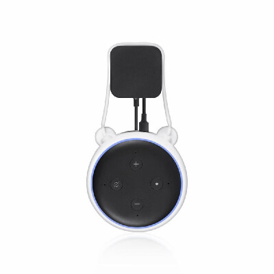 

Wall Mount Holder Silicone Outlet Hanger Compatible with Amazon Echo Dot 3rd Gen Space Saver Charging Holder without Messy Cables