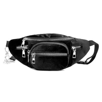 

Fleece Solid Color Shoulder Waist Handbags Unisex Fanny Packs Chest Bags