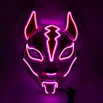 

Fox Glow Mask Halloween Party Led Glow Horror Mask Masquerade Cosplay Mask