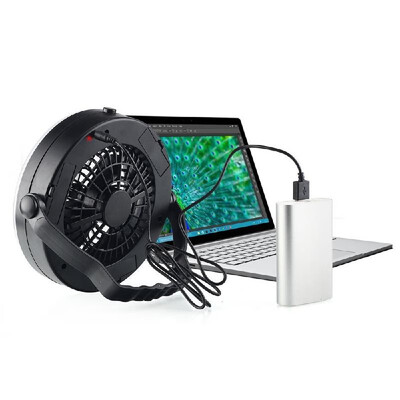 

4-Gear Wind Speed Clip Fan with Night Light USB Desk Fan with Rechargeable 4000mAh Battery 360° Manual Rotate Battery Operated Fan